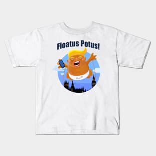 Trump Inflatable Baby Blimp Floating England Scotland Kids T-Shirt